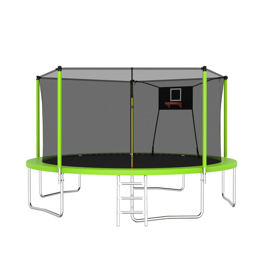 14FT Outdoor Trampoline with Safety Net – Fun Recreational Trampoline for Kids & Adults