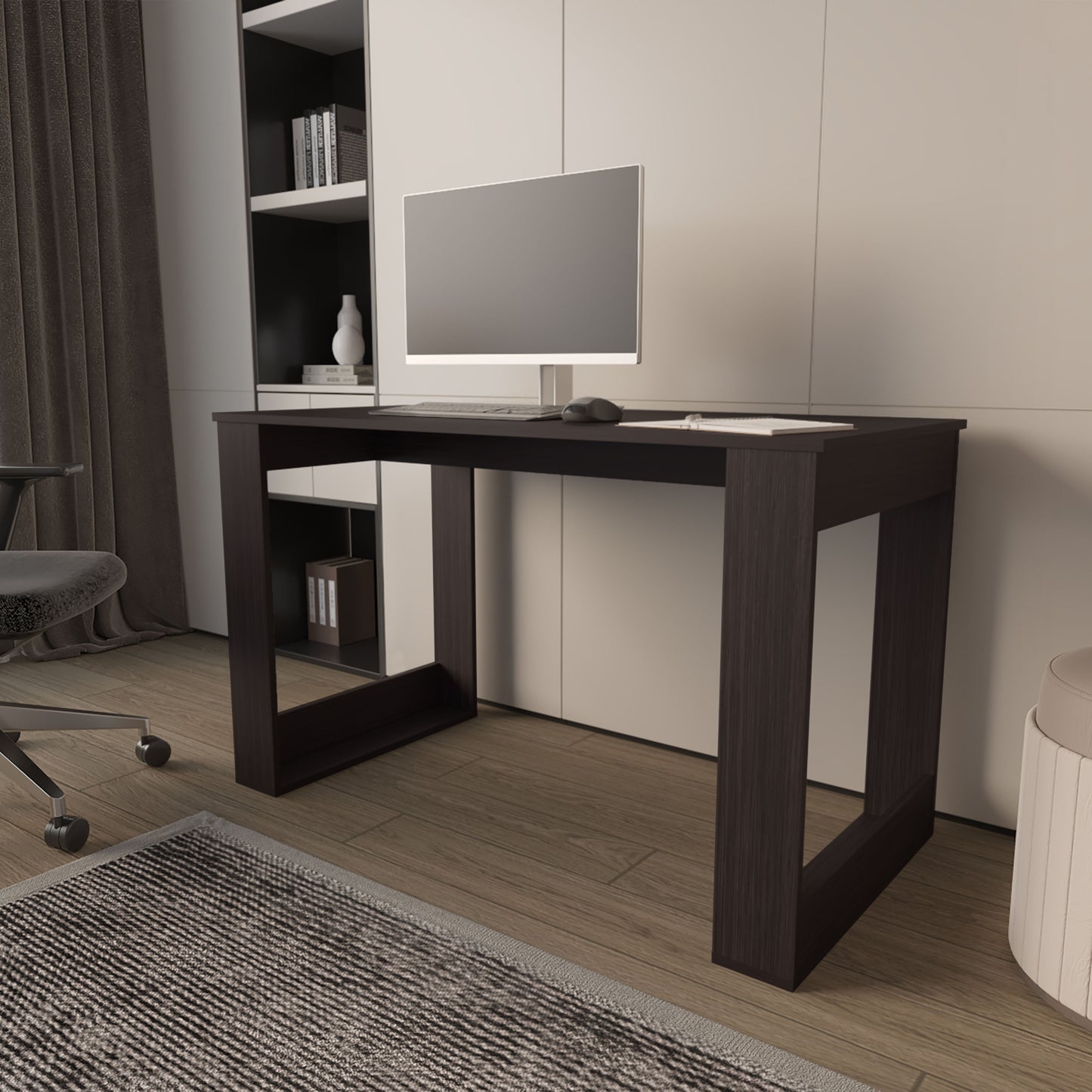 Aurora Wengue Writing Computer Desk – Modern Design with Spacious Work Surface for Home or Office