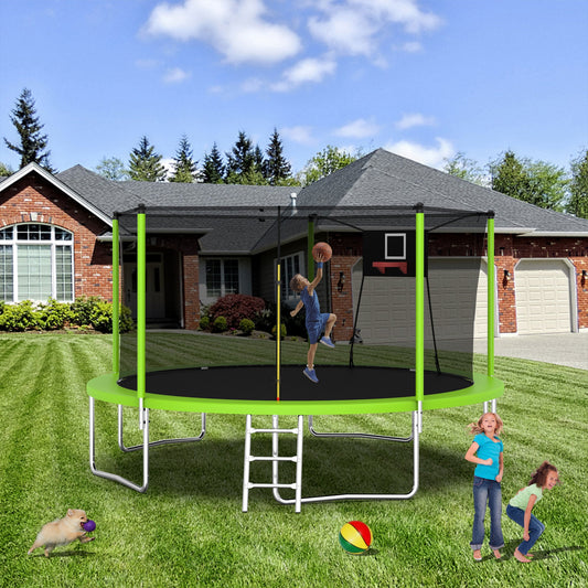 14FT Outdoor Trampoline with Safety Net – Fun Recreational Trampoline for Kids & Adults furniture by GetPawGo