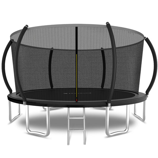 14FT YC Pumpkin Trampoline – Standard Black Design for Outdoor Fun furniture by GetPawGo