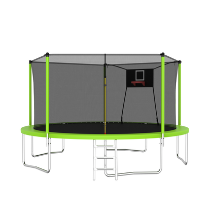 14FT Outdoor Trampoline with Safety Net – Fun Recreational Trampoline for Kids & Adults