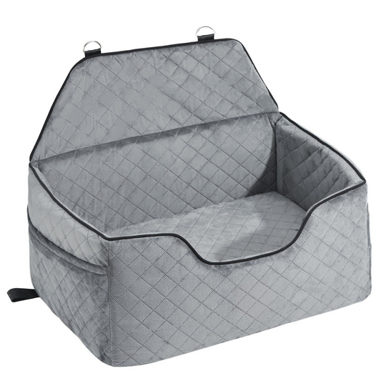 Dog Car Booster Seat for Medium & Large Dogs – Up to 55 lbs – Gray