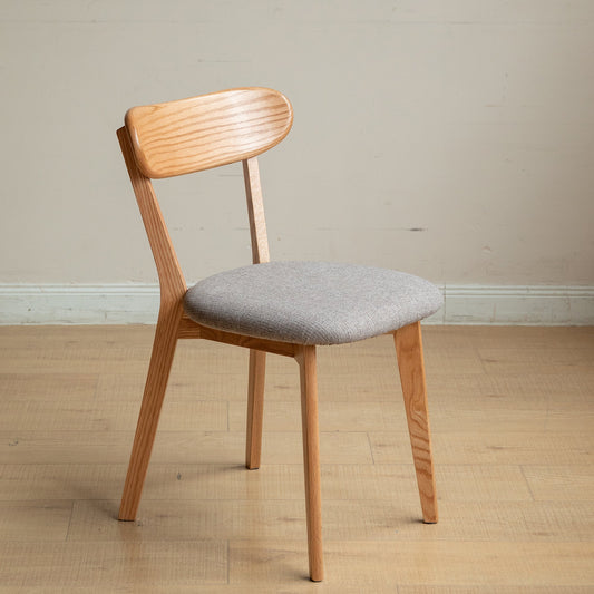 (Set of 2 pcs) Dining Chair Wooden FAS Grade Oak Natural Wood Made in North America 100% Dirt - free Wood Chair Solid Chair Table Chair Wooden Living Room Chair Simple And Natural 47.5 * 55.5 * 78cm furniture by GetPawGo